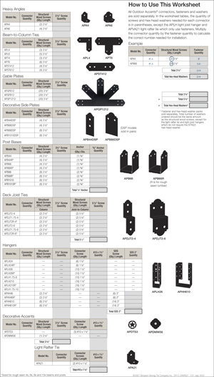 Outdoor Accents Worksheet